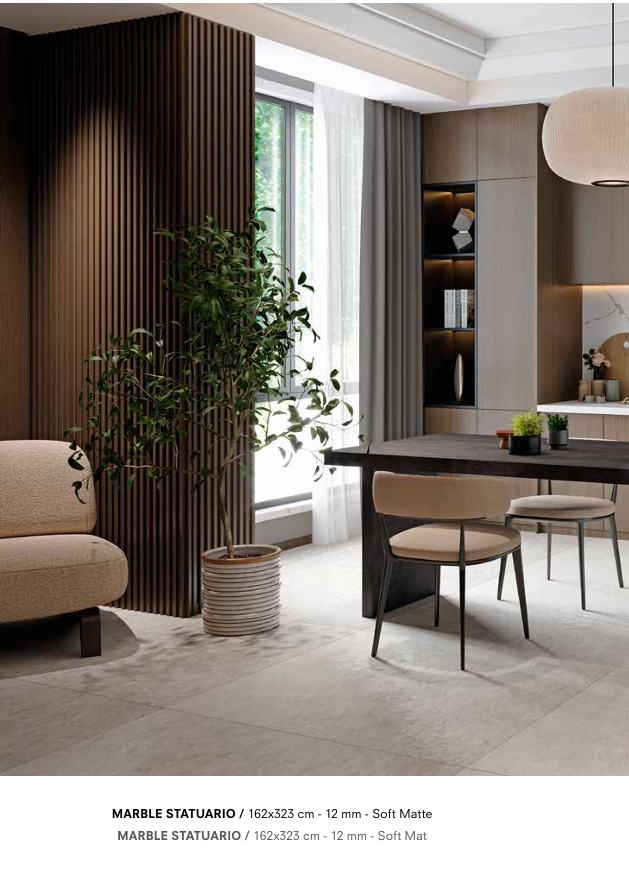 T-One serisinden MARBLE STATUARIO mermer dokusu